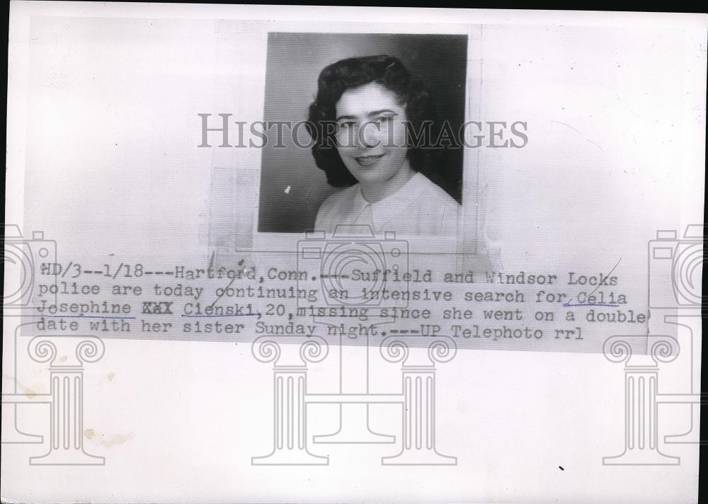 1955 Press Photo Celia Josephine Cienski Missing - Historic Images