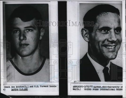 1967 Press Photo Coach Don Donoher & Univ of Ohio Mr May - Historic Images