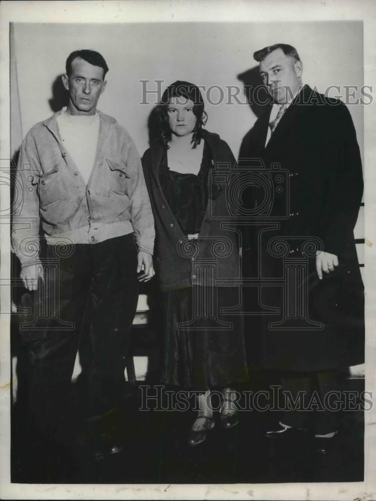 1932 Press Photo A.J. Williams, auto theft, B Phillips &amp; L Grimes in Kansas - Historic Images