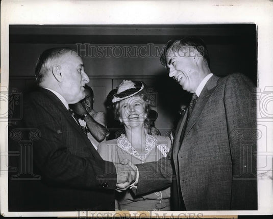 1944 Press Photo Vice-President Henry Wallace & Senator Joseph Guffey - Historic Images