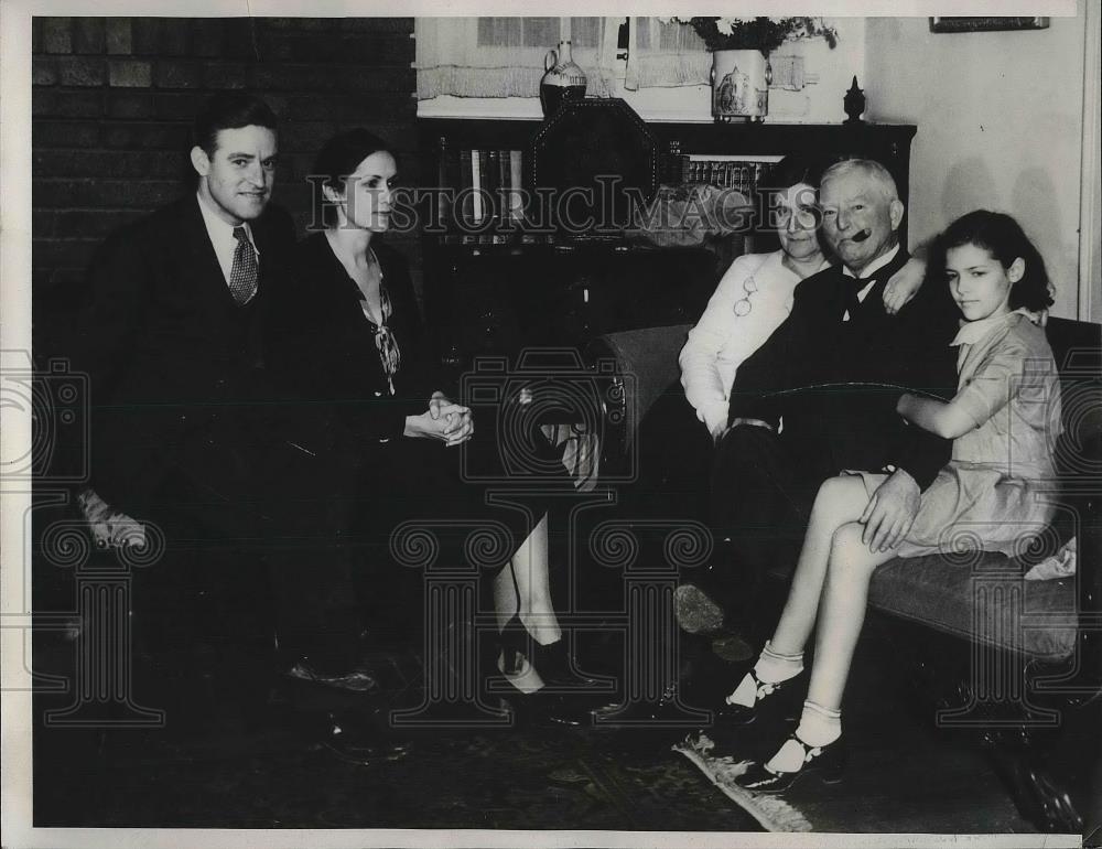 1932 Press Photo Mrs. Tully Garner, Mrs. John Garner, Genevive and their - Historic Images