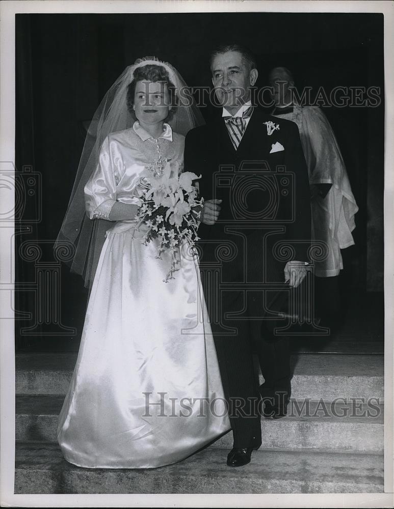 1958 Press Photo Gov. Prentice Cooper and his Bride Kirtense Powell - Historic Images