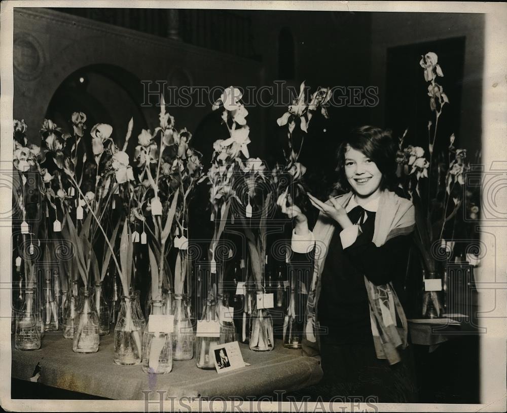 1927 Press Photo Miss Helene Nelson Washington D.C National Capital Iris show - Historic Images