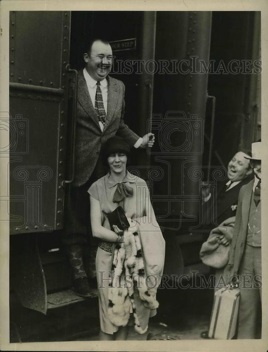 Press Photo The Orchestra King Paul & Mrs. Whiteman arrive at Coral Gables - Historic Images
