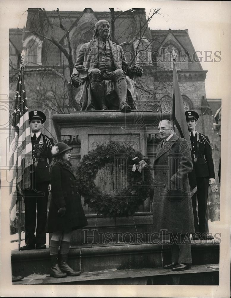 1939 Press Photo University of Pennsylvania Margaretta Duane, Dr. Thomas S. Gate - Historic Images