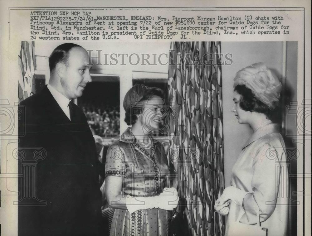 1961 Press Photo Princess Alexander of Kent in Manchester England - Historic Images