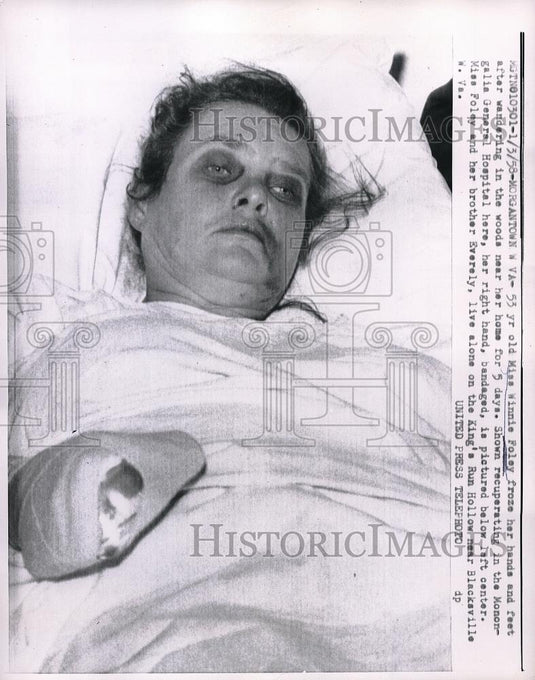 1958 Press Photo Winnie Foley Lost in Woods for 5 Days - Historic Images