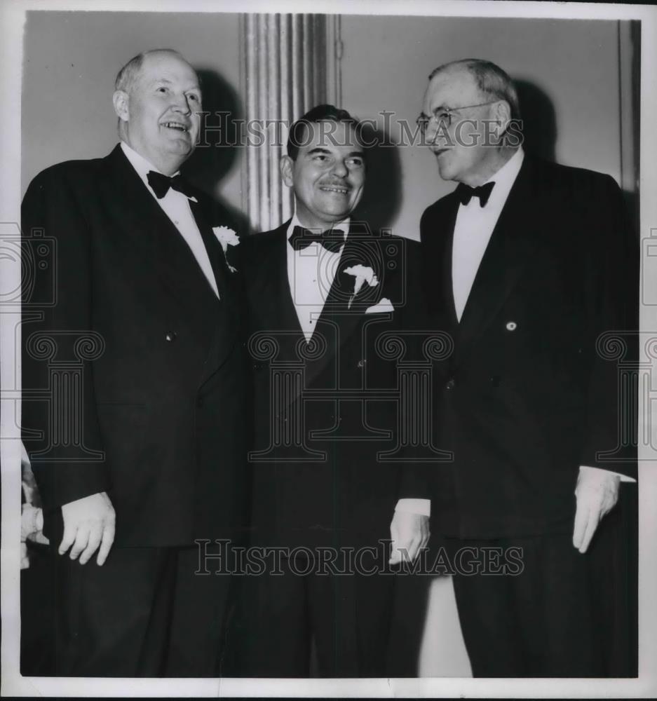 1952 Press Photo NY Gov Thomas Dewey,John F Dulles,Ward B Arbury - Historic Images