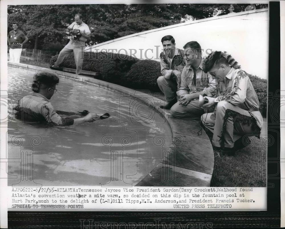 1955 Press Photo Tennessee Jaycee Vice President Gordon Walhoold, Bill Tipps - Historic Images