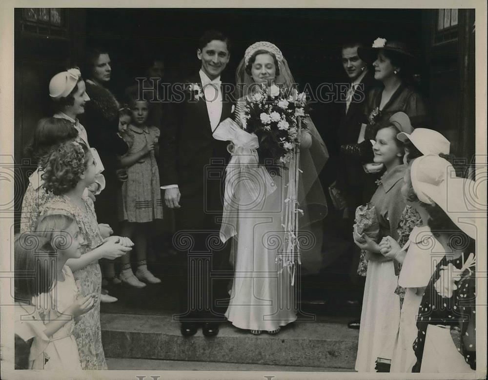 1937 Press Photo Wanda Szafranska, bride of Czeslaw Kordek - Historic Images