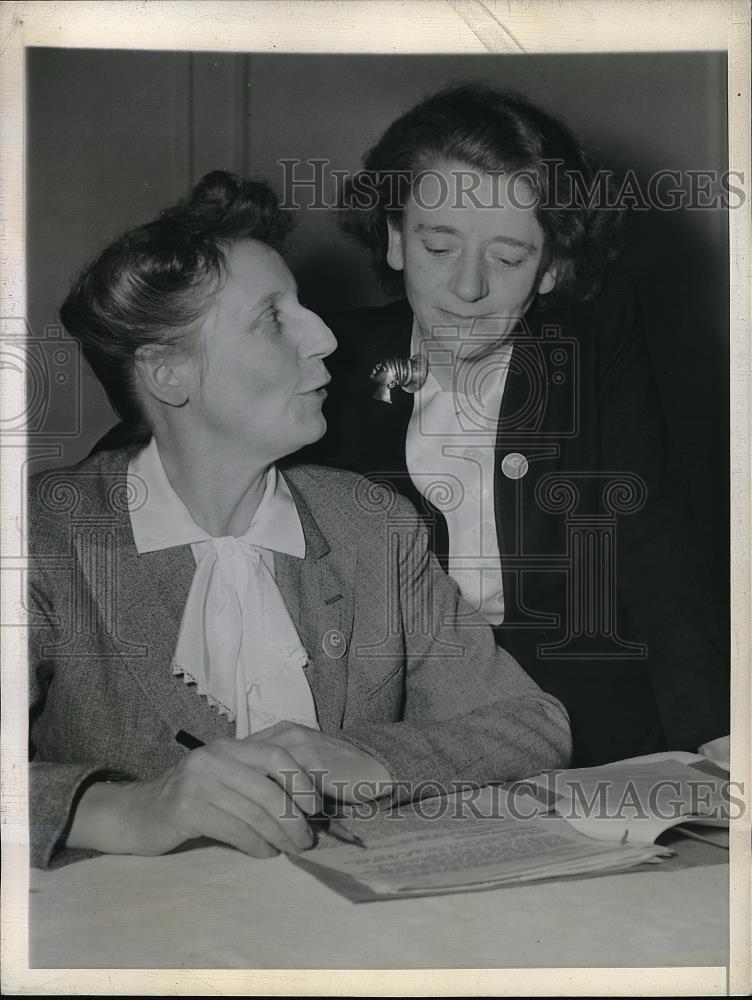 1945 Press Photo Florence Horsburgh, Ellen Wilkinson, Britain&#39;s Female Delegates - Historic Images