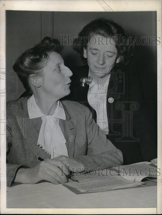 1945 Press Photo Florence Horsburgh, Ellen Wilkinson, Britain's Female Delegates - Historic Images