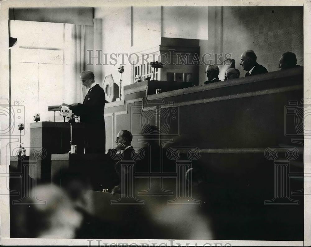 1933 Press Photo Secy of State Cordell Hull at World Economic Conference - Historic Images