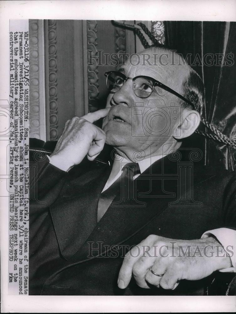 1955 Press Photo Senator John L. McClellan - Historic Images