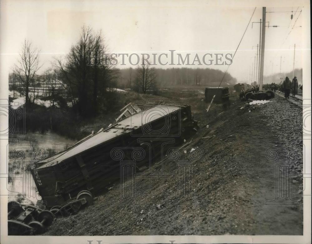 1940 Press Photo Derailment Disrupts Washington-New York Train Service - Historic Images