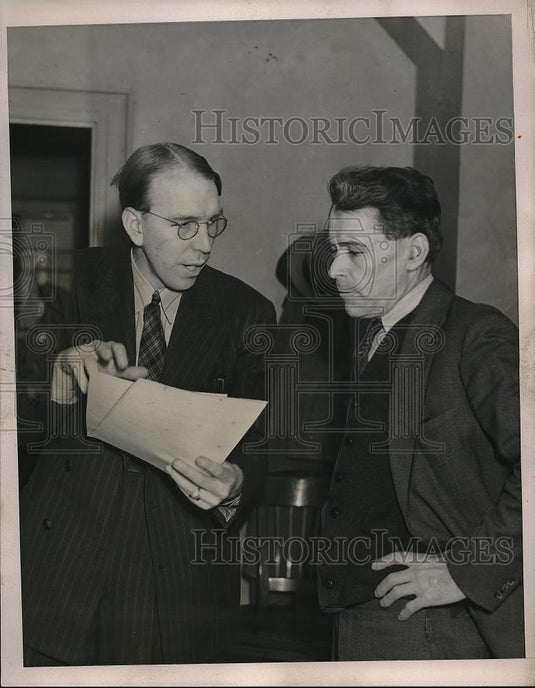 1940 Press Photo Frank Dymidowski, Norman Mathias Republic Steel - Historic Images