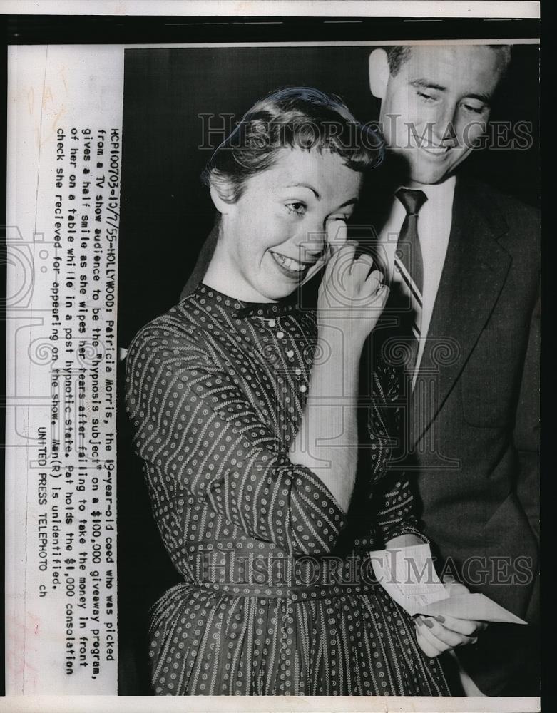 1955 Press Photo Patricia Morris appearing on tv - Historic Images