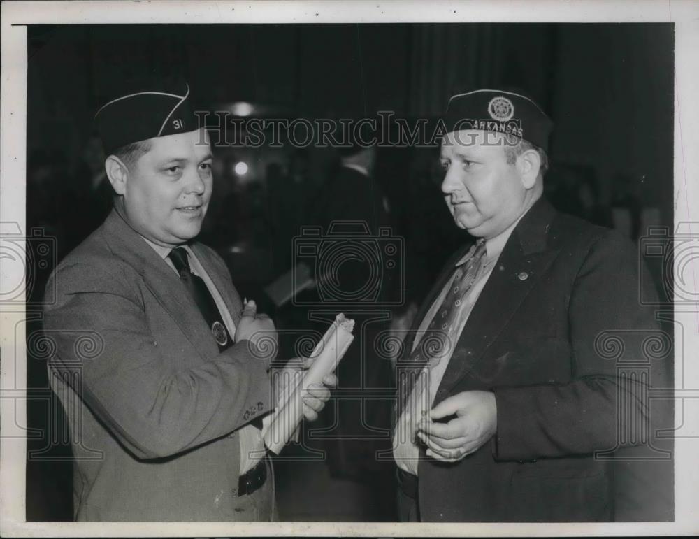 1937 Press Photo Mle. Danials &amp; V. C. Fields for the American Legion Convention - Historic Images