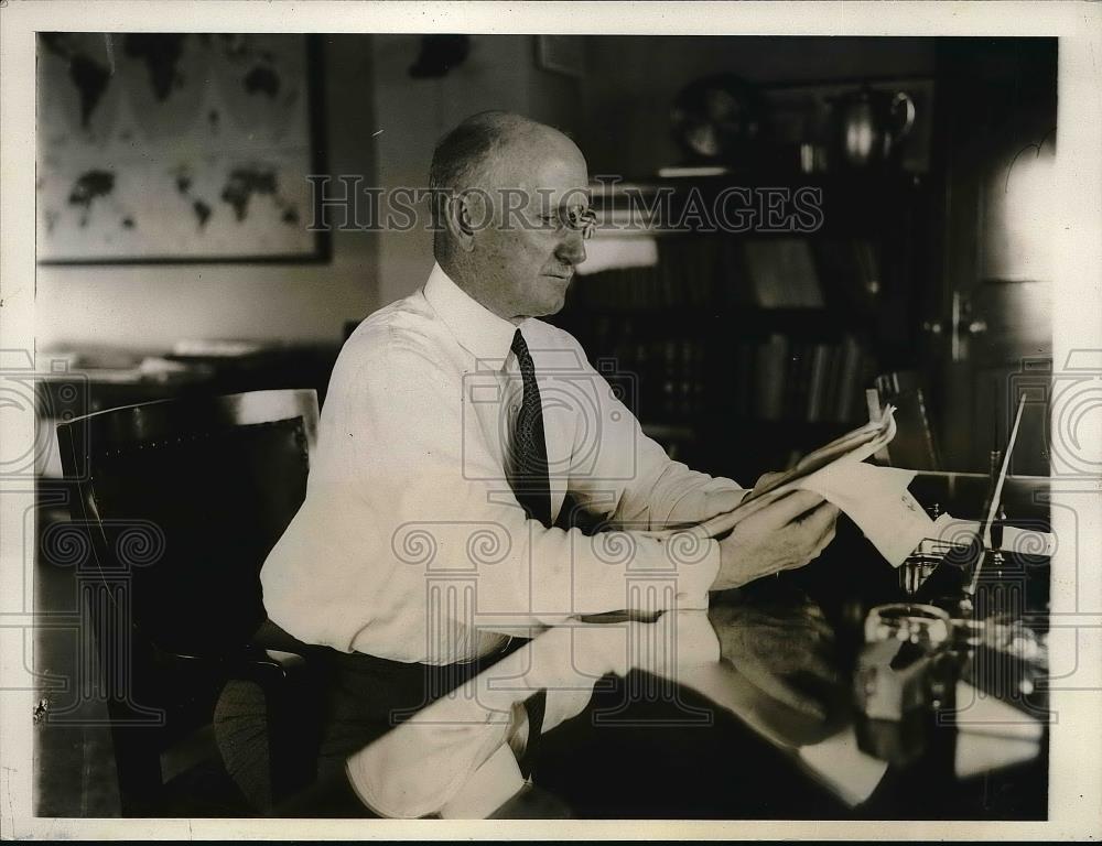 1931 Press Photo Robert P. Lamont, Secretary of Commerce - Historic Images