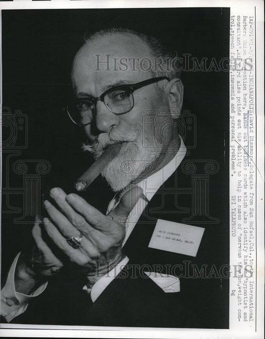 1958 Press Photo David Dinsmore from San rafael California attenting the - Historic Images