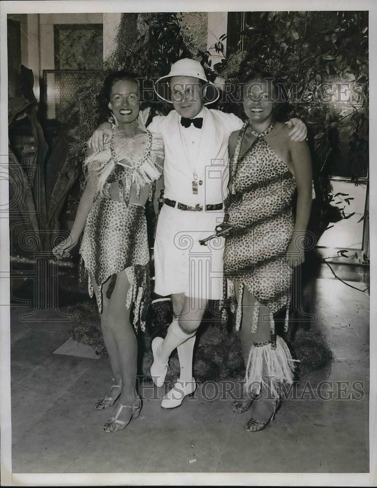 1935 Press Photo Jungle Ball at Hotel Plaza New York City Benefitting Briarcliff - Historic Images