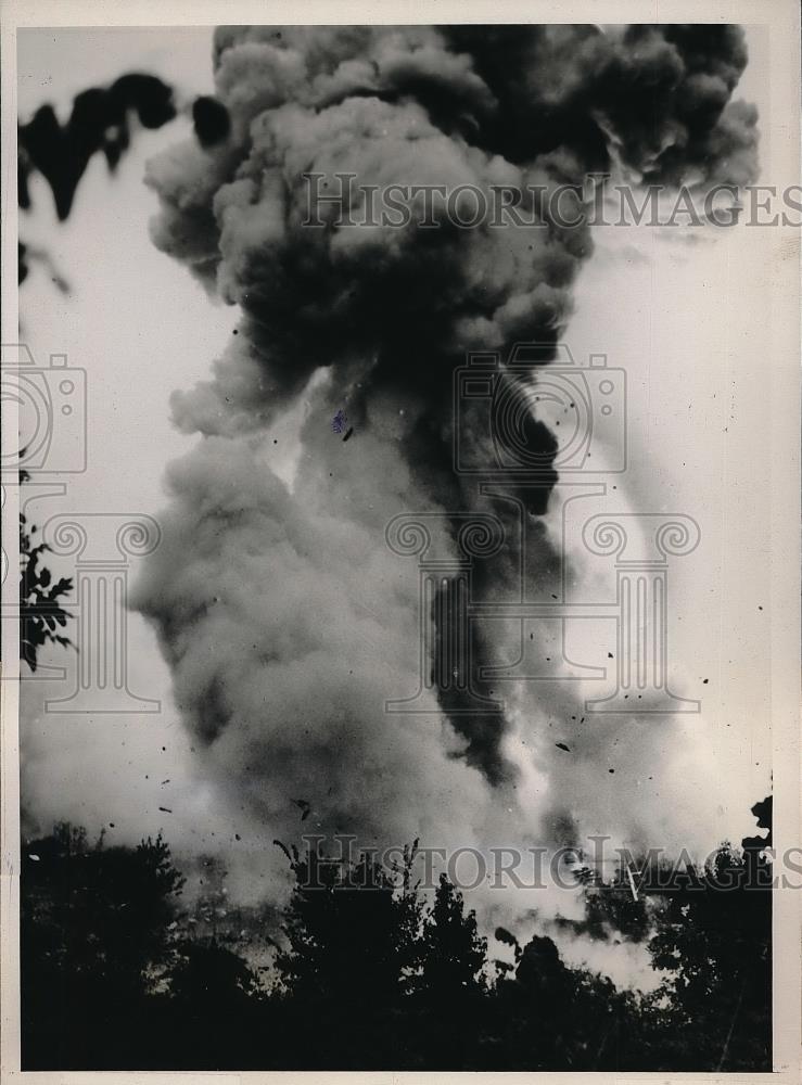 1938 Press Photo View of fire in Chattanooga - Historic Images