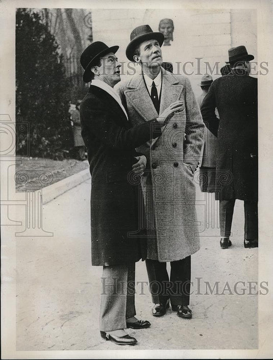 1933 Press Photo Former Mayor James J Walker of NYC & Anthony D Biddle - Historic Images