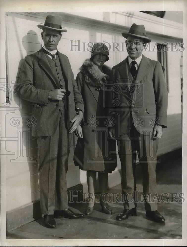 1927 Press Photo British Colonel Statesmen W J McKell, C R Chapman Visit US - Historic Images