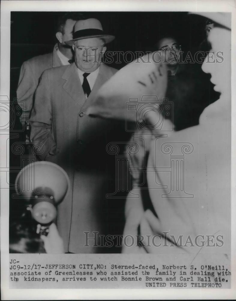 1953 Press Photo Norbert S O&#39;Neill Associate of Greenleases - Historic Images