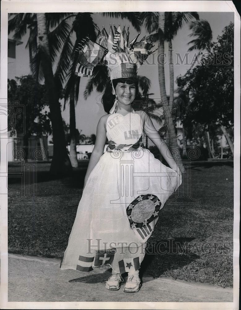 1949 Press Photo Miami&#39;s Muss United Nations Andrea Fremon - Historic Images