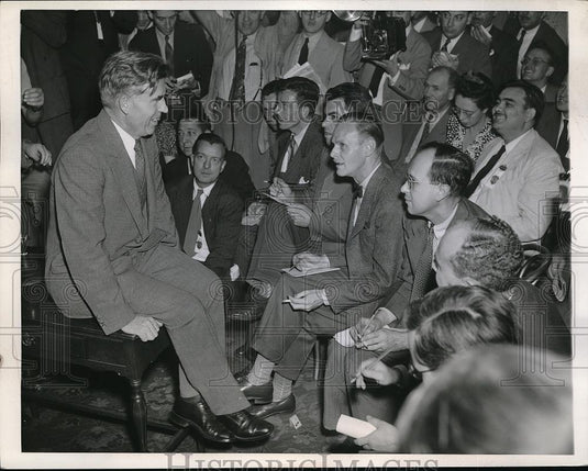 1944 Press Photo Vice-President Henry Wallace in Chicago - Historic Images