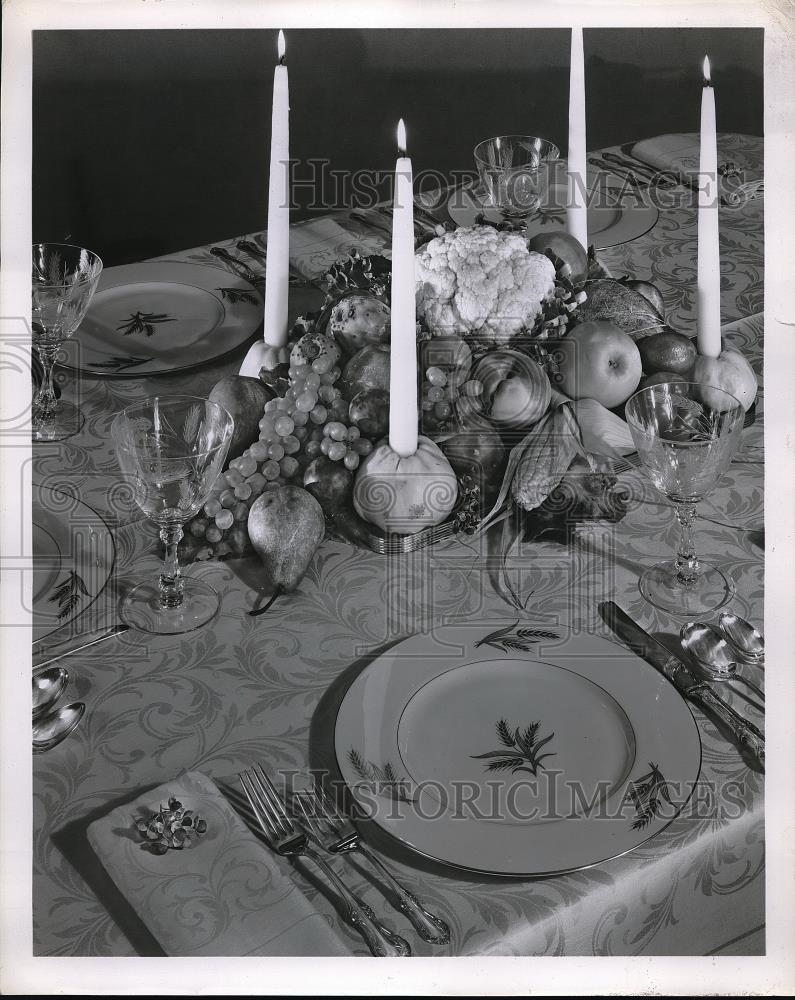 Press Photo Place Setting on Beautiful Table - Historic Images