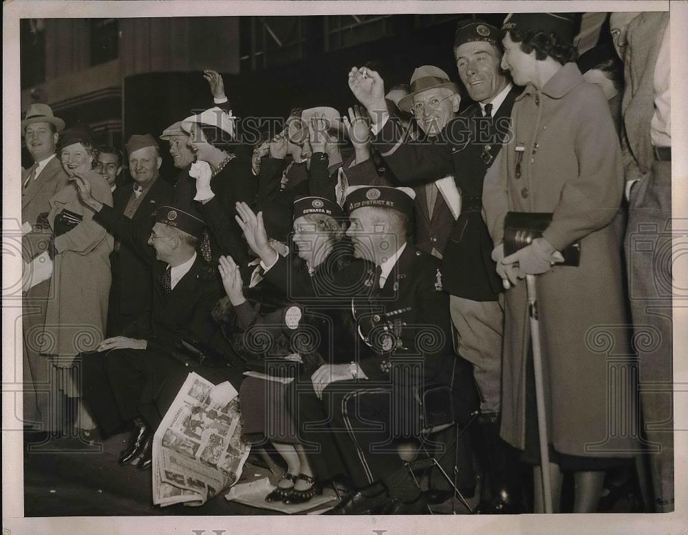 1937 Press Photo Legion Parade Fifth Avenue NYC - Historic Images