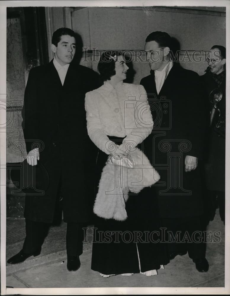 1939 Press Photo Bill Jenning, Suzanne Close, Joseph Ayers at Ritz Carlton - Historic Images