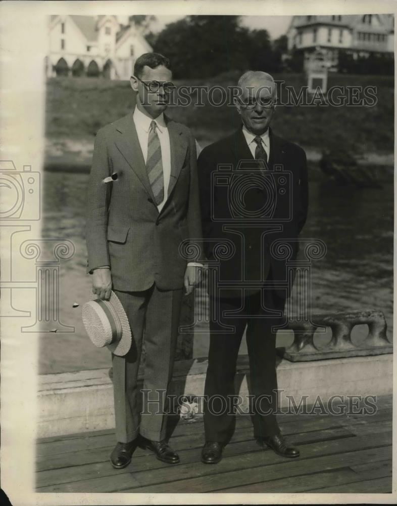 1927 Press Photo Benjamin M.Day Immigration Commissioner and Rep.Milton Shreve. - Historic Images