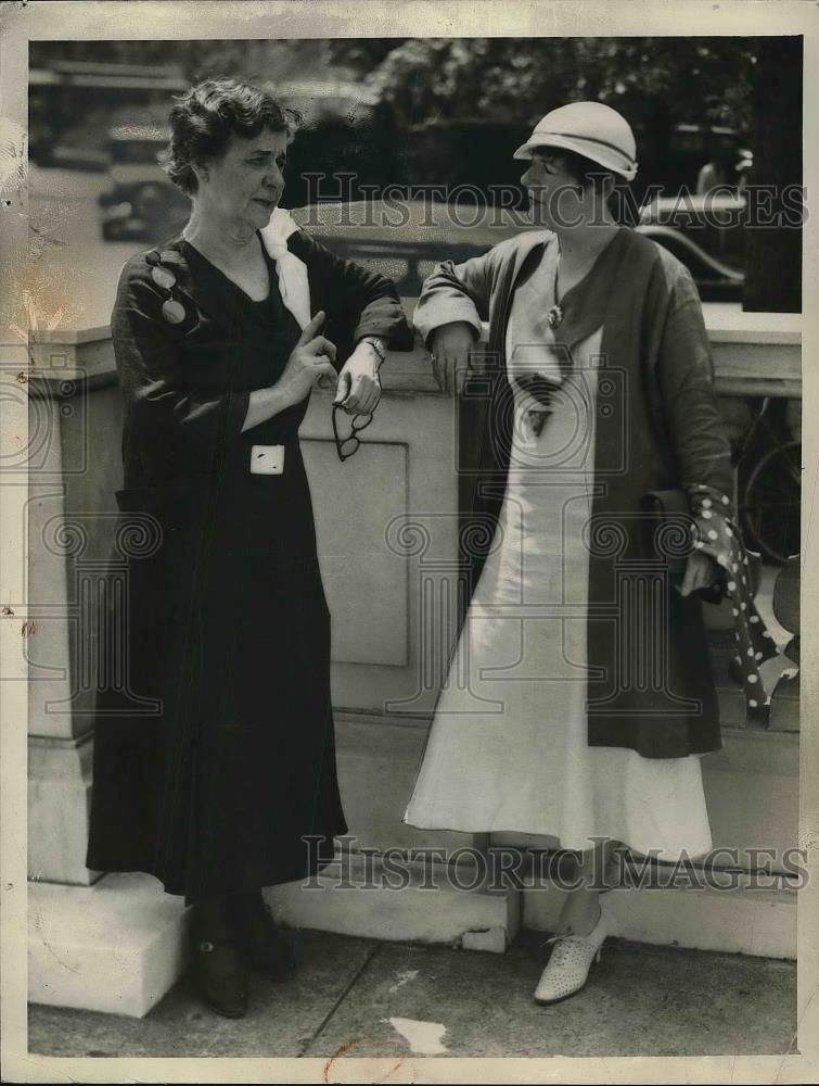 1933 Press Photo Mrs. Garner wife of U.S. Vice Pres. with faith Baldwin. - Historic Images