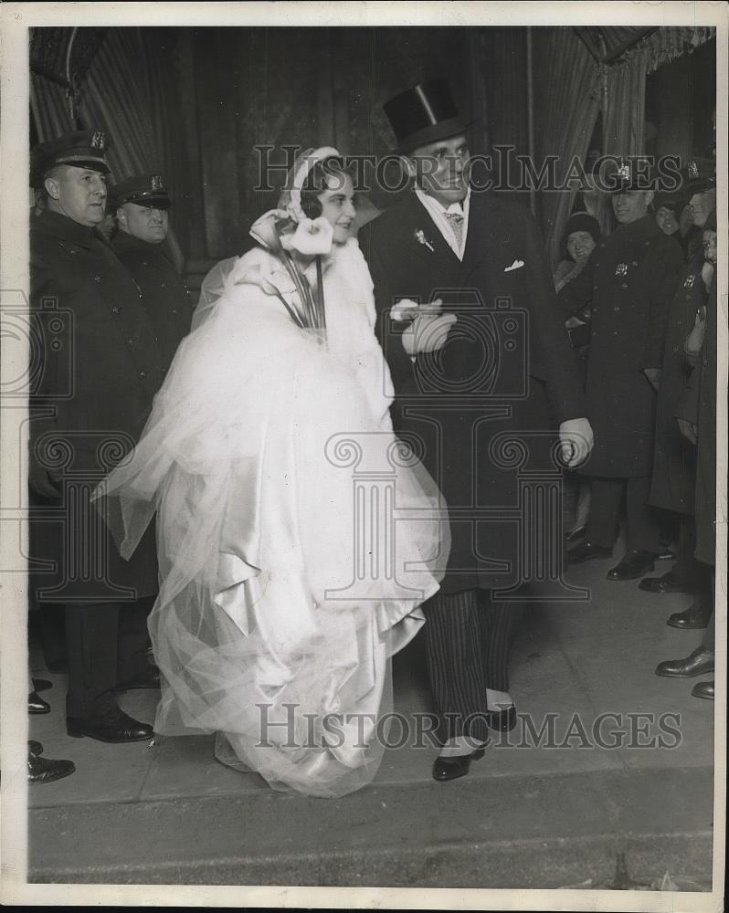 1930 Press Photo Bernice Chrysler & Edward Garbisch Wedding - Historic Images