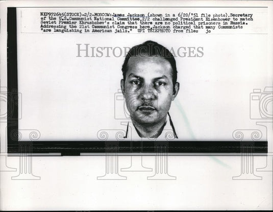 1959 Press Photo James Jackson Secretary of US Communist National Committee - Historic Images
