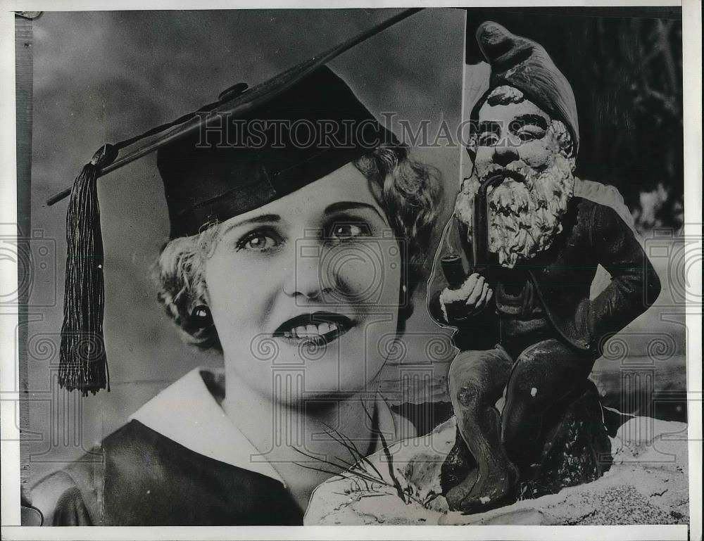 1935 Press Photo Mary James, Body Found Fish Pond Under Stone Rumpelstiltskin - Historic Images