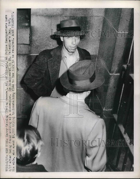 1949 Press Photo Harry Landing disappeared on St.Valentines's Day 1947. - Historic Images