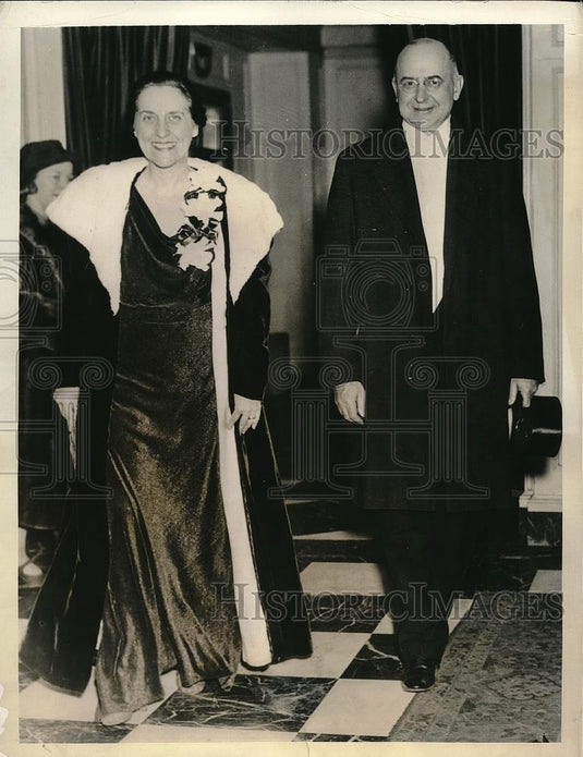 1938 Press Photo General Stanley Reed Supreme Court Justice & His Wife - Historic Images