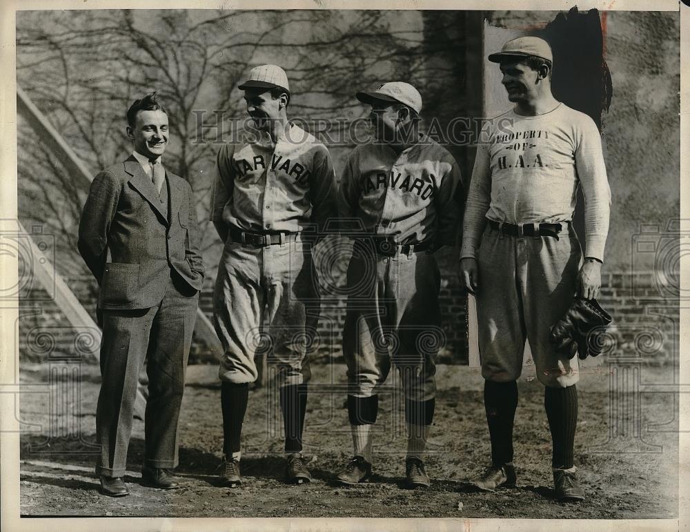 1931 Press Photo Harvard University Baseball Player Barry Wood Jr. & Ben Ticknor - Historic Images