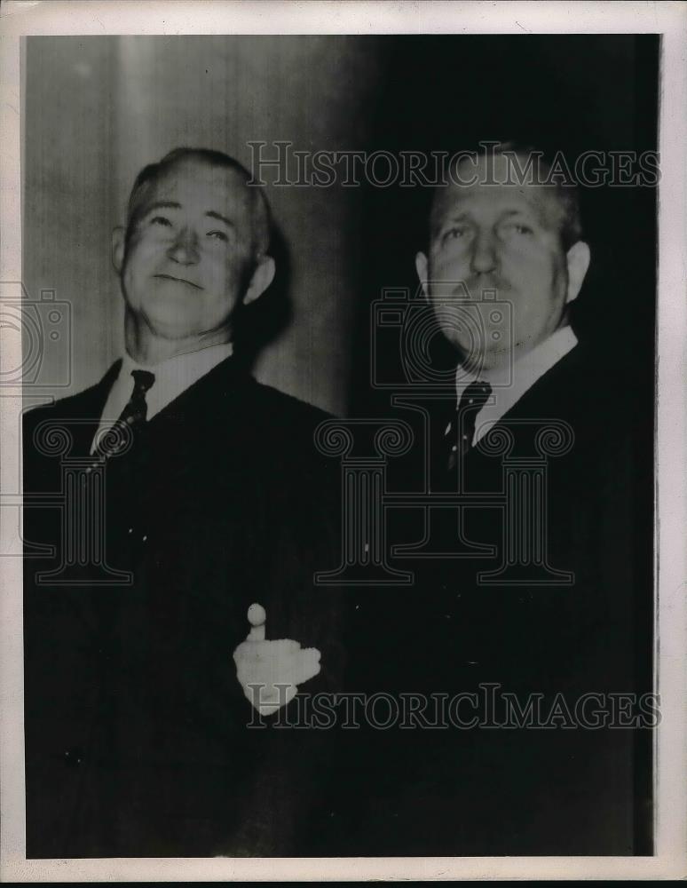 1938 Press Photo Jimmy Hines and Attorney - Historic Images