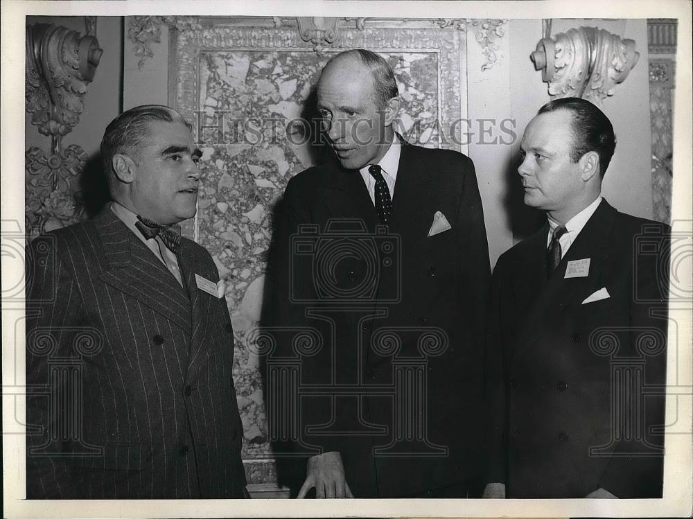 1946 Press Photo British Ambassador Lord Halifax, Linwood Noys, Fred A. Seaton - Historic Images