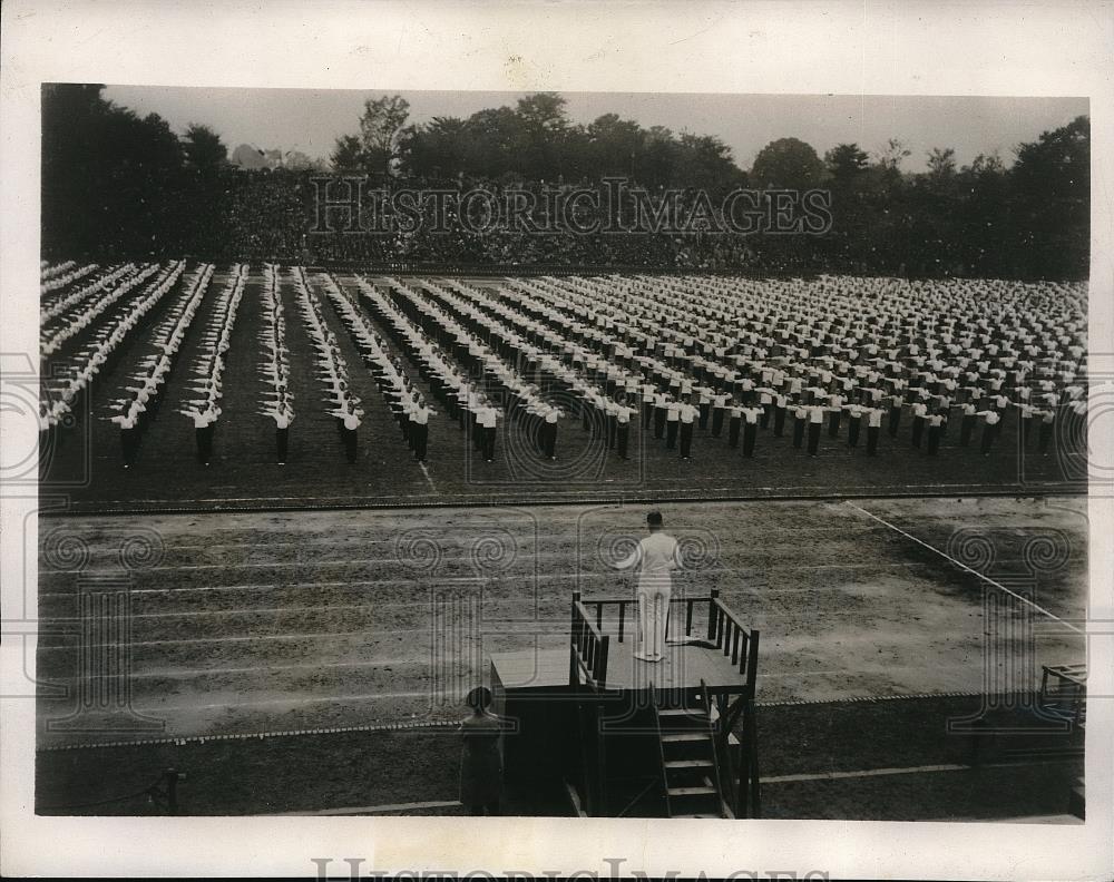 1932 Press Photo Japanese School Students Participate In Physician Ceremony - Historic Images