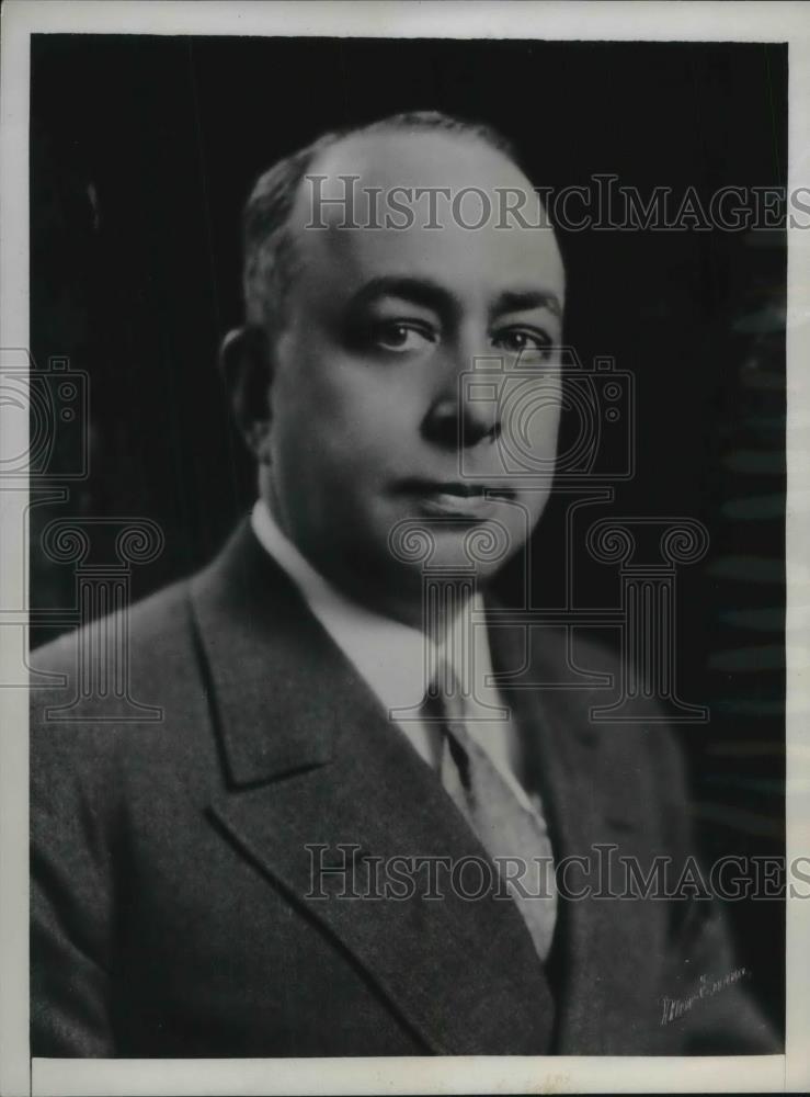 1934 Press Photo Walter Weisenburgwer President of National Assoc of Manufacture - Historic Images