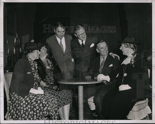 1937 Press Photo Miss Sarah Elkus, Abrie Sheeman, Ahraram Kaplan, Max Schneider - Historic Images