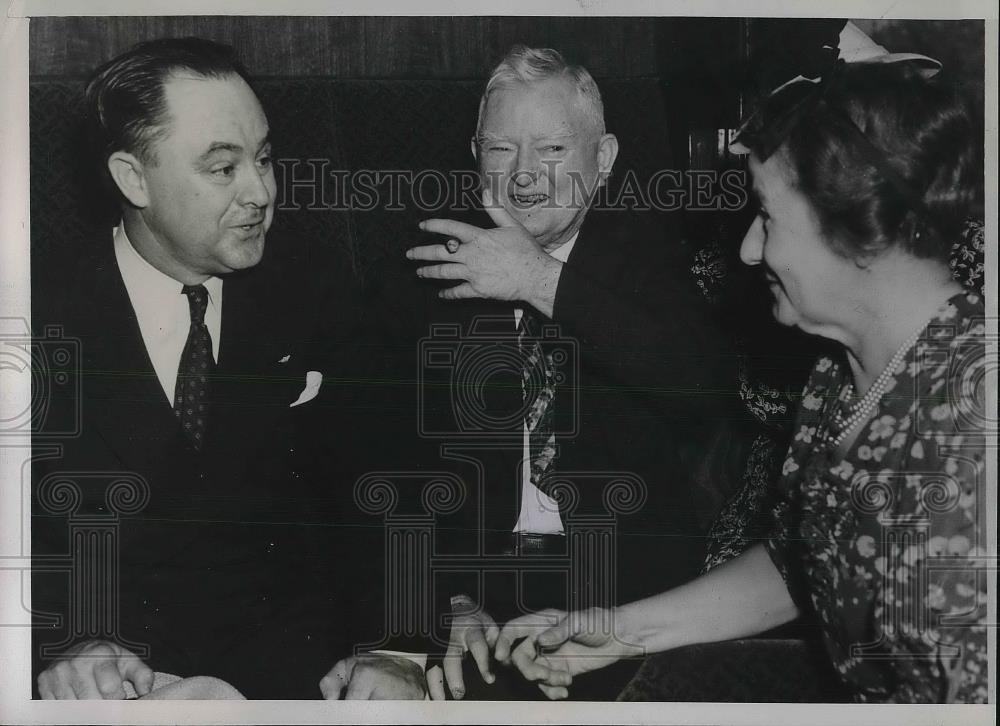 1939 Press Photo Vice Pres John Garner and Mrs. Garner with E.B. Germany - Historic Images