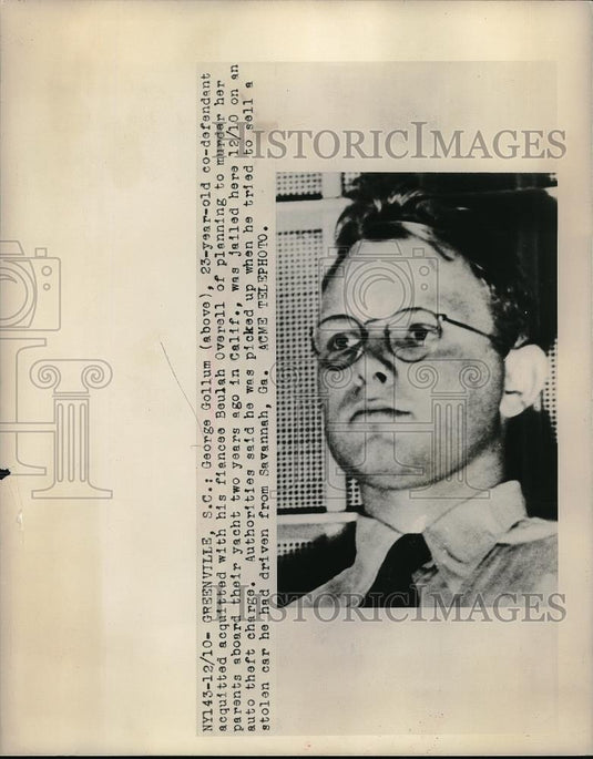 1949 Press Photo George Gollum, Acquitted with Beulah Overell for Murder - Historic Images
