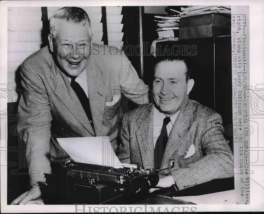 1952 Press Photo Joe Williams & Larry Robinson Coach of the Year Dinner - Historic Images